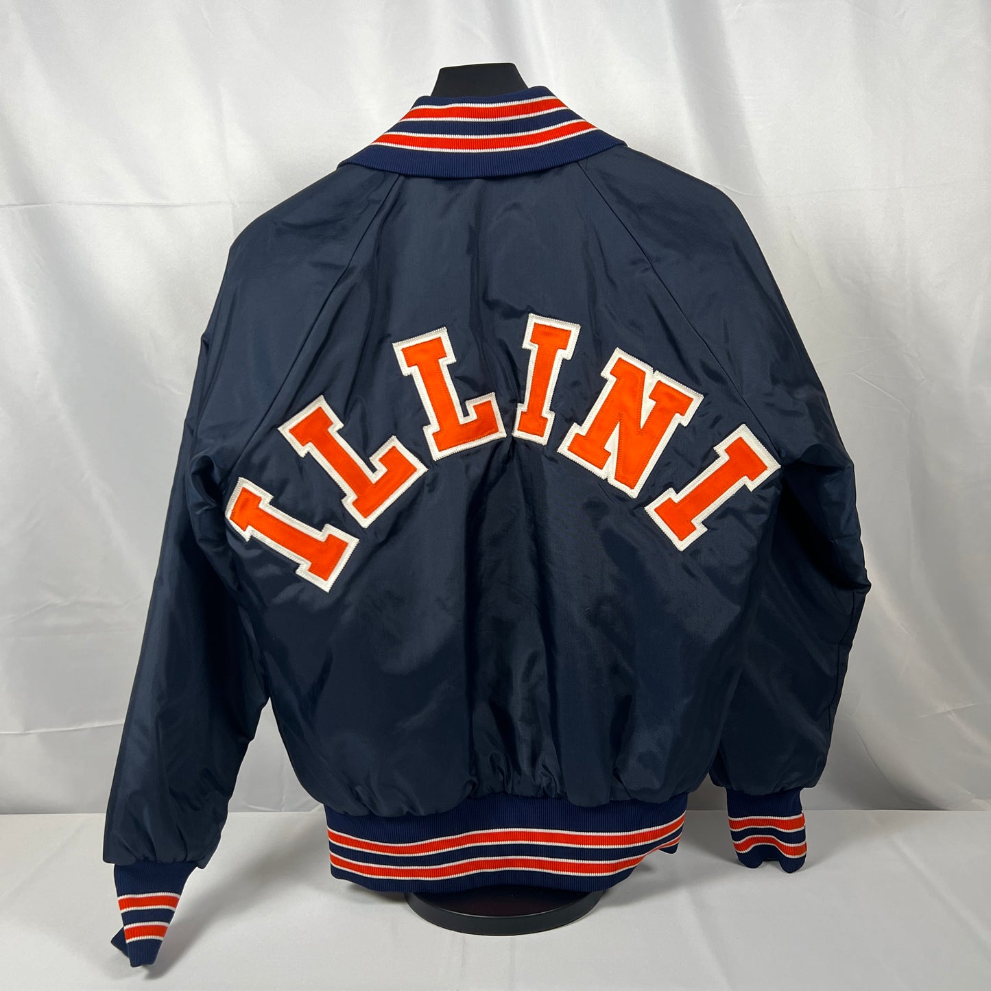 (Mens Small) 80s/90s Illinois Satin Jacket