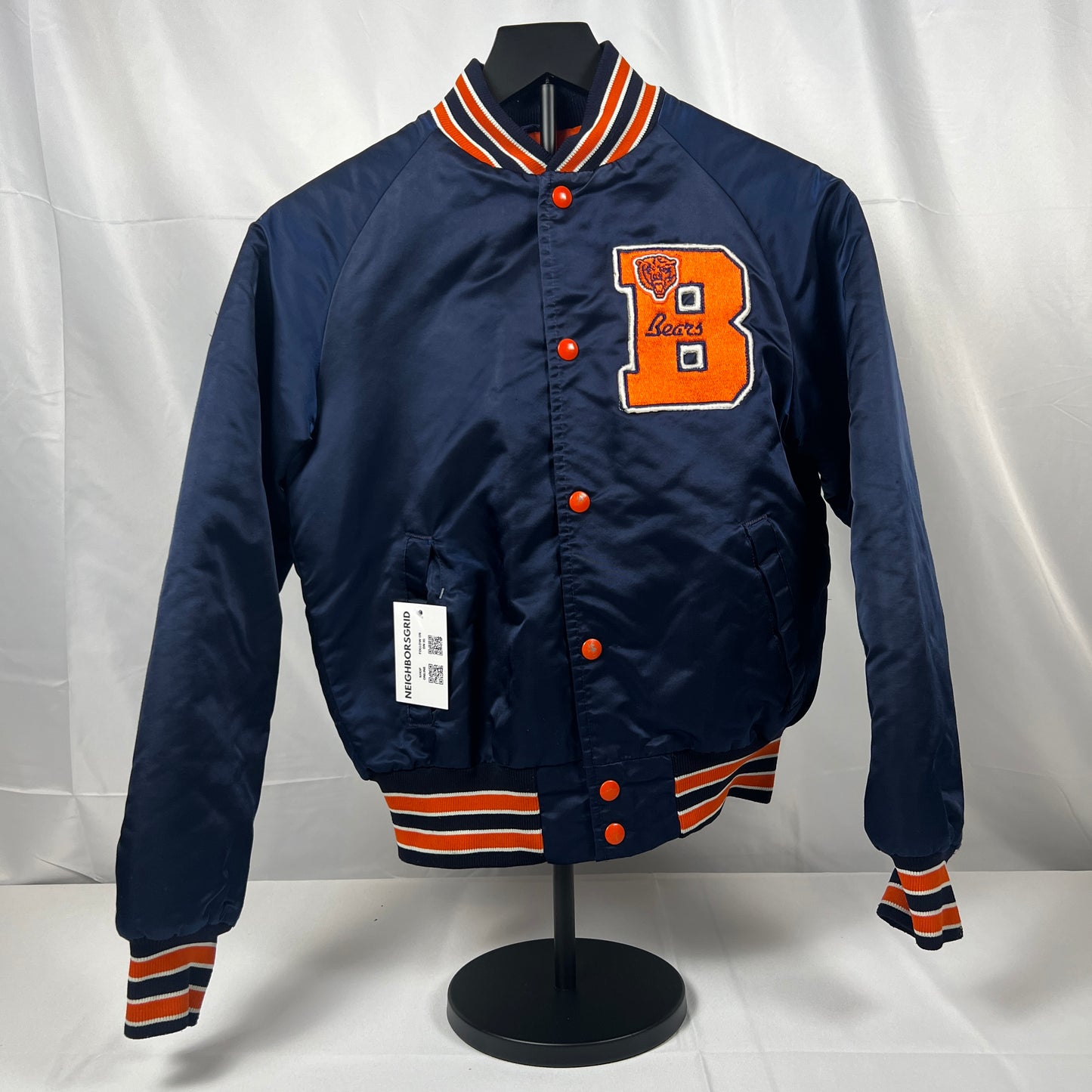 (Kids Large) 90s Chicago Bears Satin Jacket