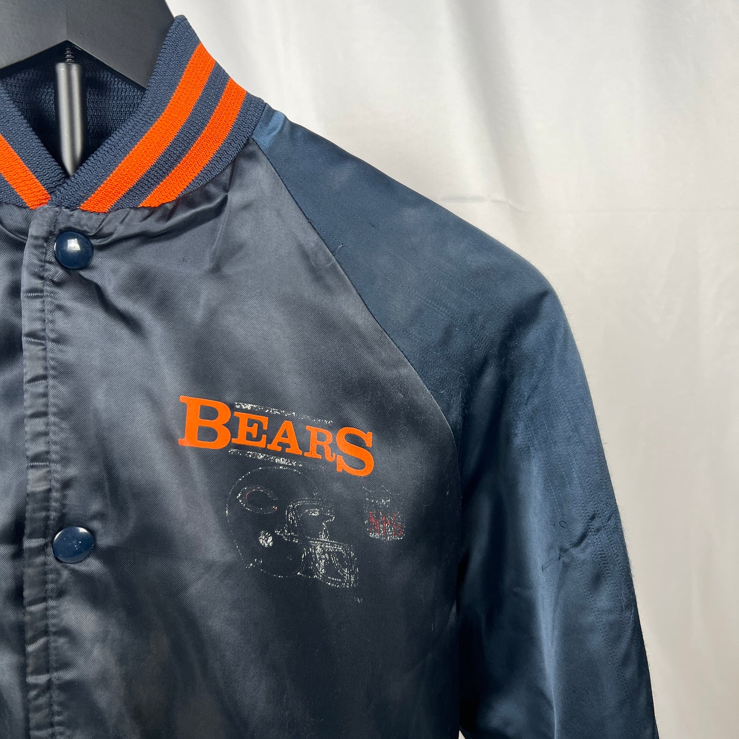 (Kids Large) 90s Chicago Bears Satin Jacket