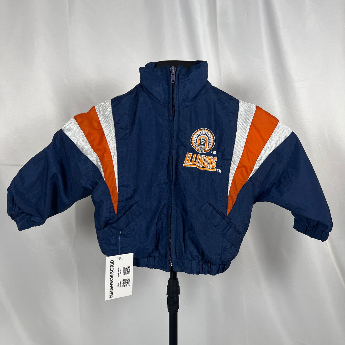 (Kids 2T) 90s Illinois Chief Windbreaker Jacket