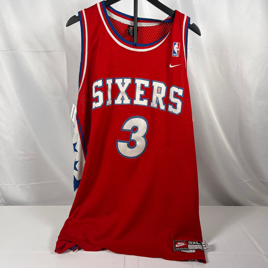 (Mens 3XL) Allen Iverson Philadelphia 76ers Jersey 1977 Swingman