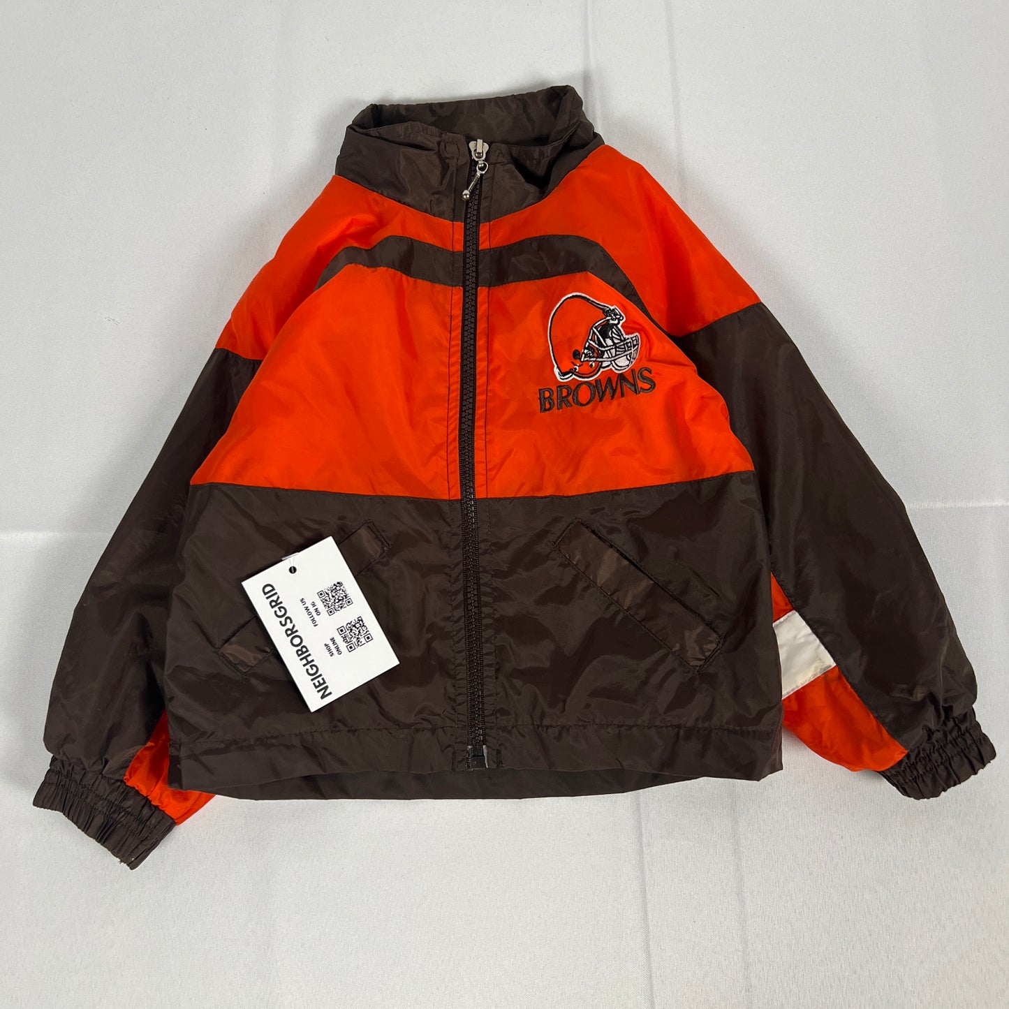 (Kids 24M) 90s Cleveland Browns Windbreaker Jacket
