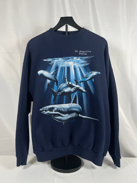 (Mens XL) 90s Shark Sweater