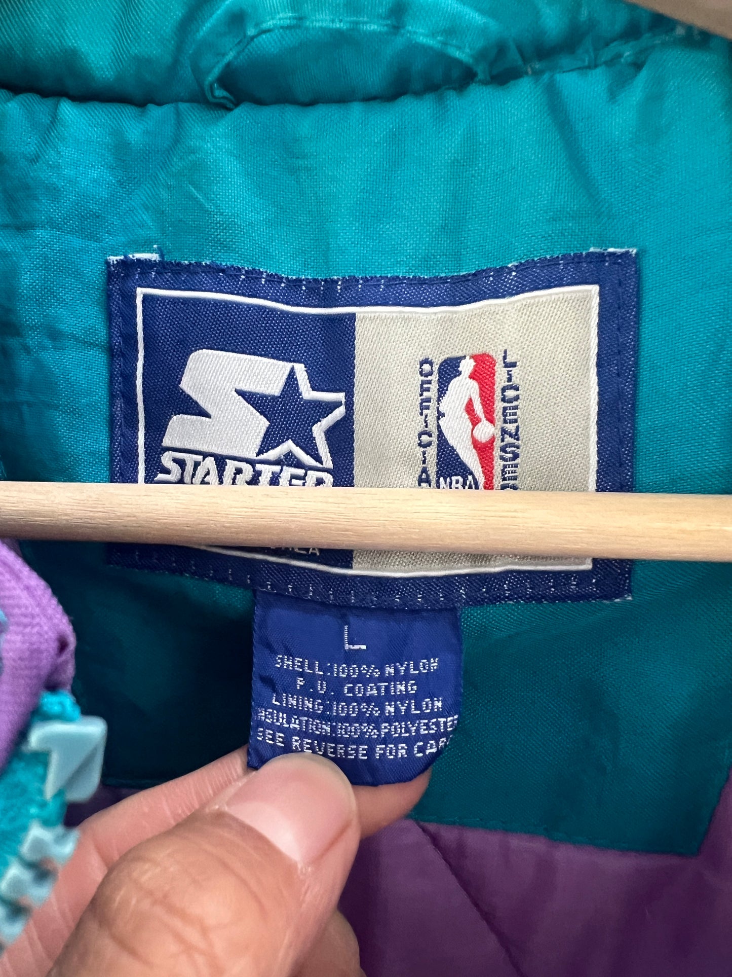 (Mens Large) 90s Charlotte Hornets Starter Jacket