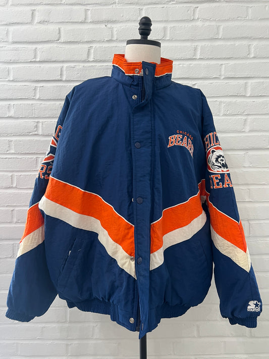 (Mens 4XL) 90s Chicago Bears Starter Jacket