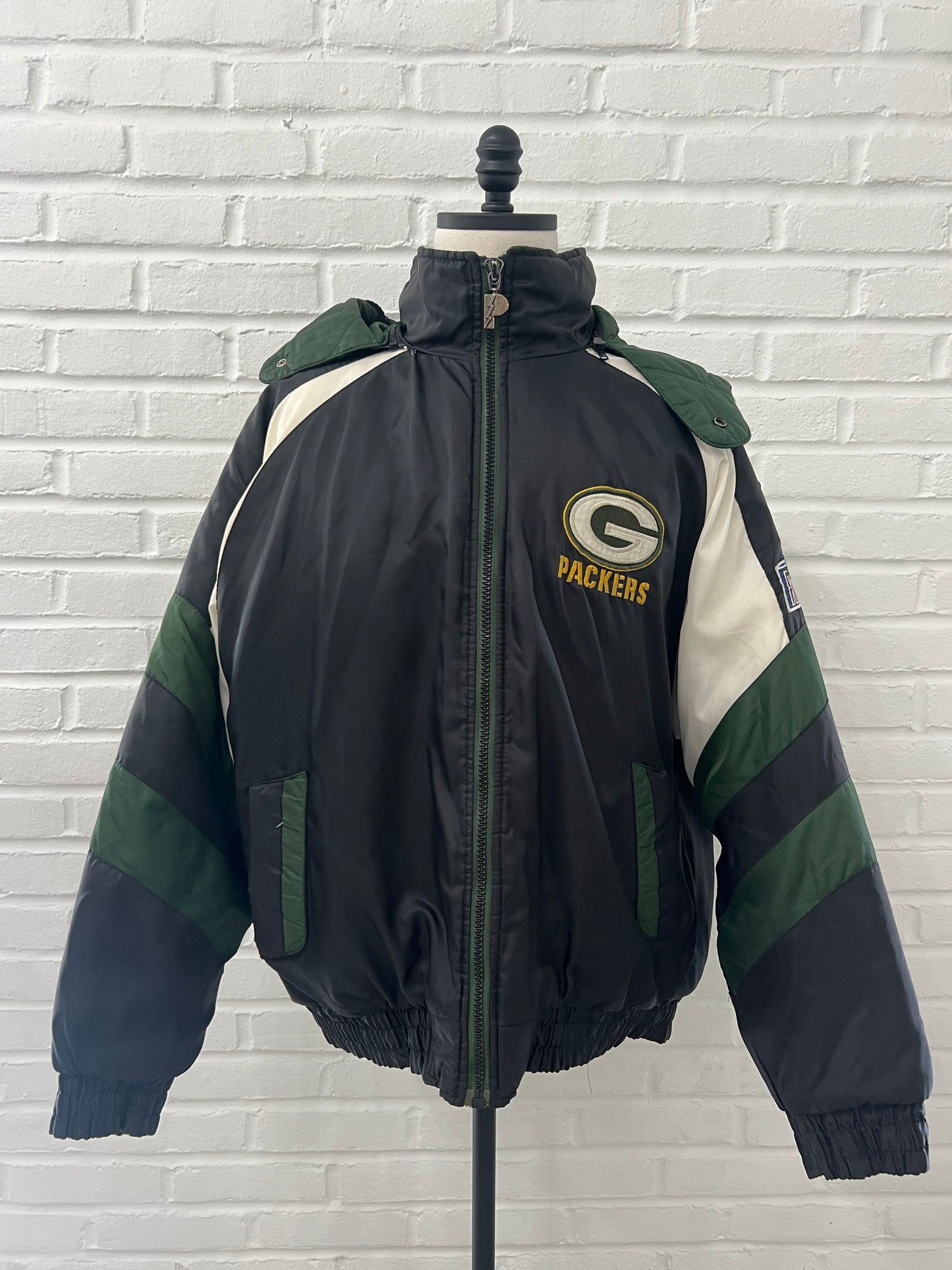 (Mens XL) 90s Green Bay Packers Puffer Jacket