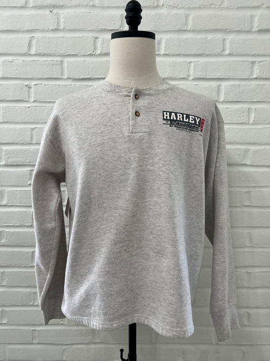 (Mens Medium) 1998 Harley Davidson Henley Sweater