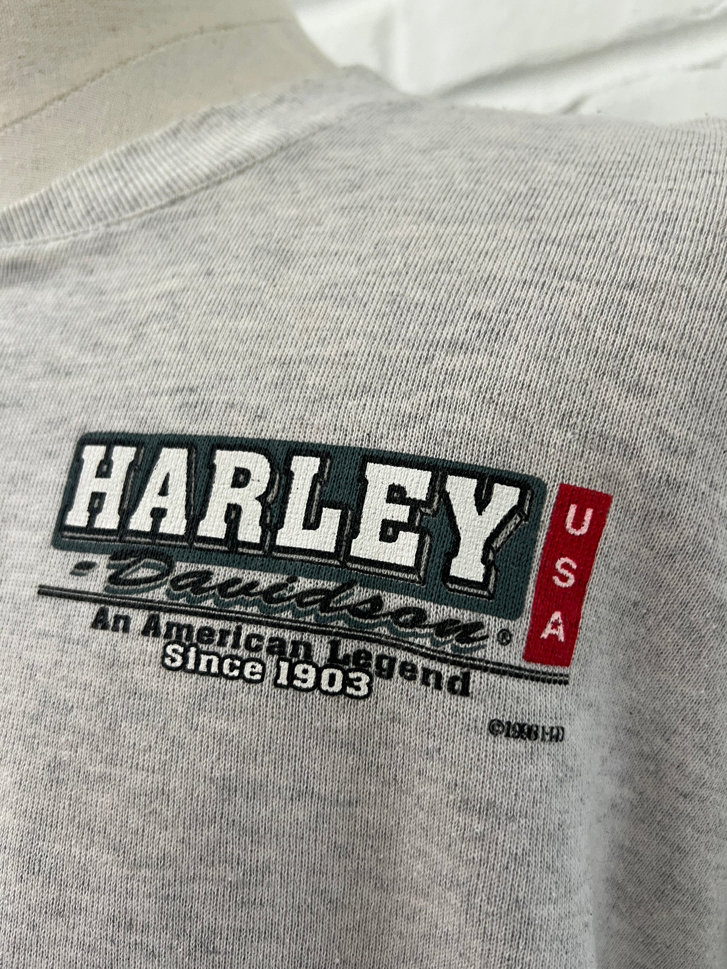 (Mens Medium) 1998 Harley Davidson Henley Sweater