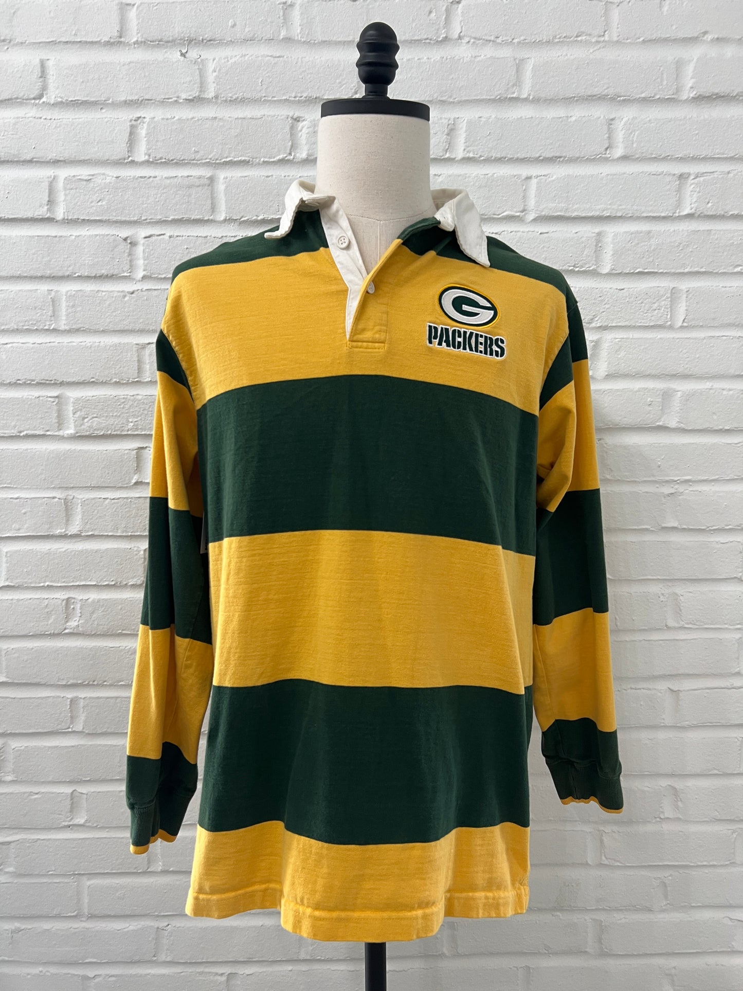 (Mens Medium) Green Bay Packers Rugby Polo Shirt