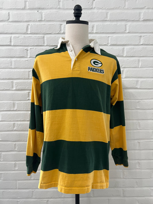 (Mens Medium) Green Bay Packers Rugby Polo Shirt