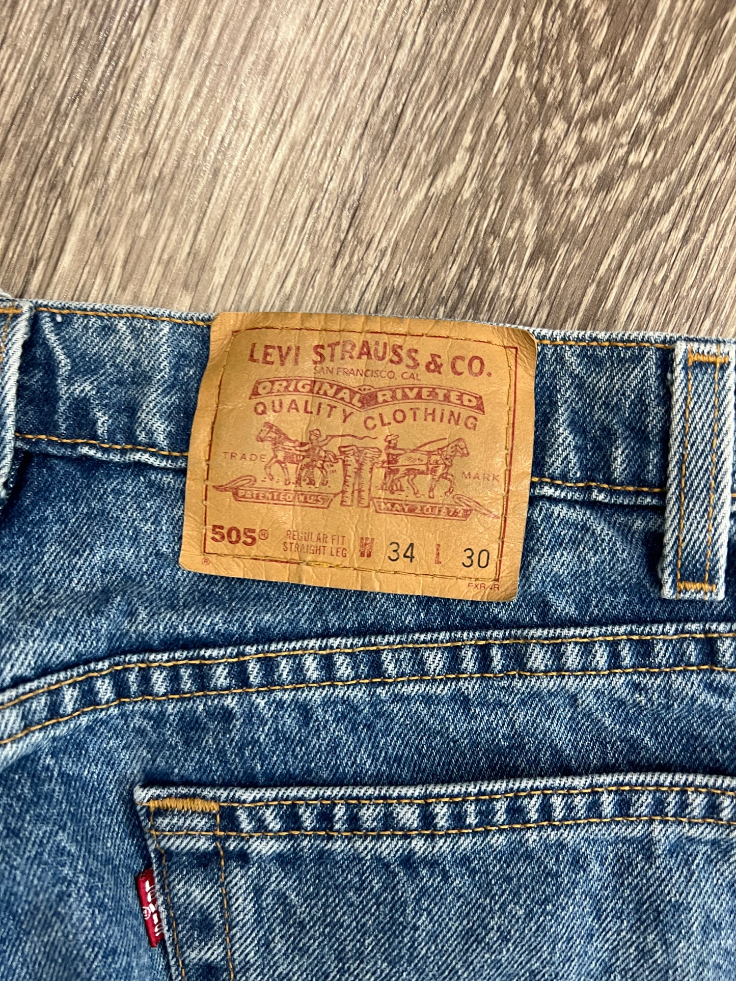 (Mens 34x30) Levis 505 Denim Jeans
