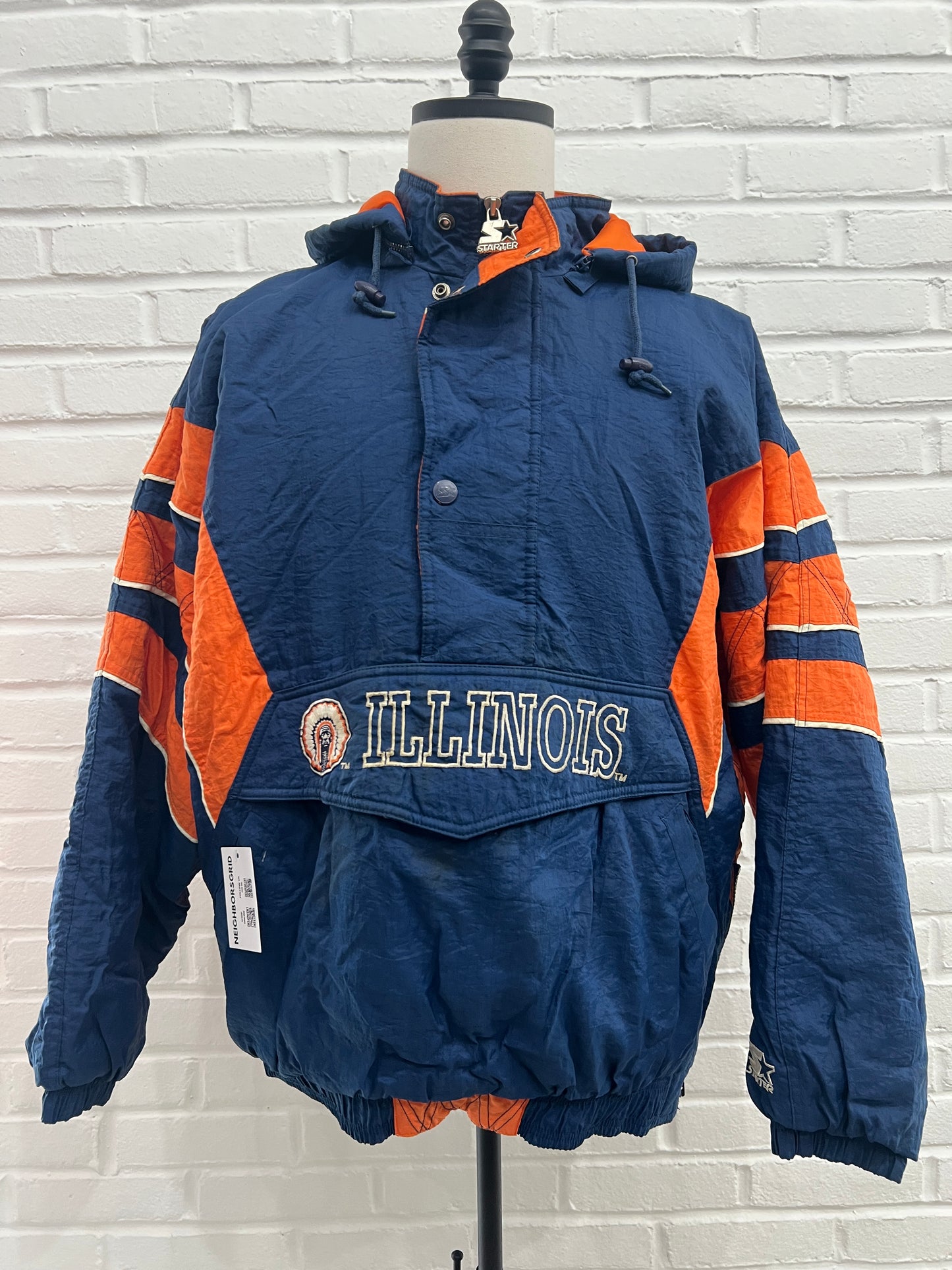 (Mens XL) 90s Illinois Chief Starter Jacket
