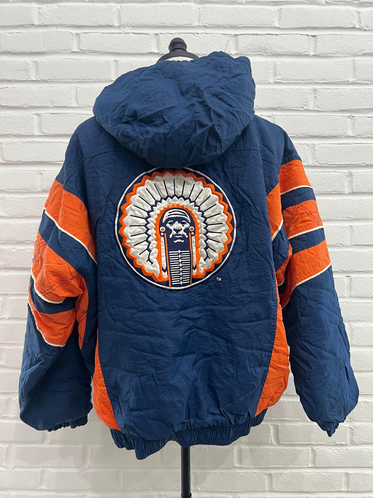 (Mens XL) 90s Illinois Chief Starter Jacket