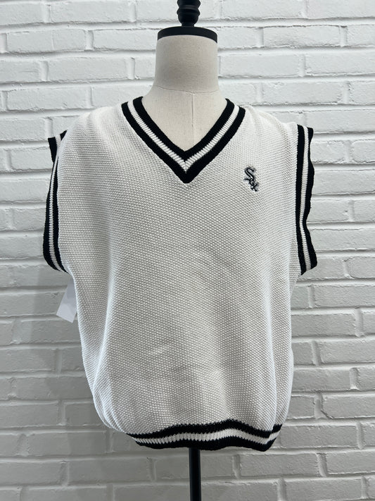 (Mens XL) 90s Chicago White Sox V-Neck Sweater