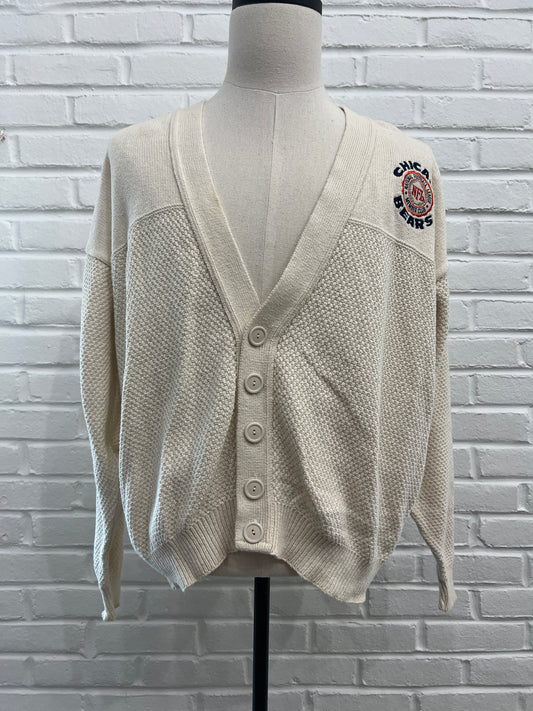 (Mens Large) 90s Chicago Bears Cardigan Sweater