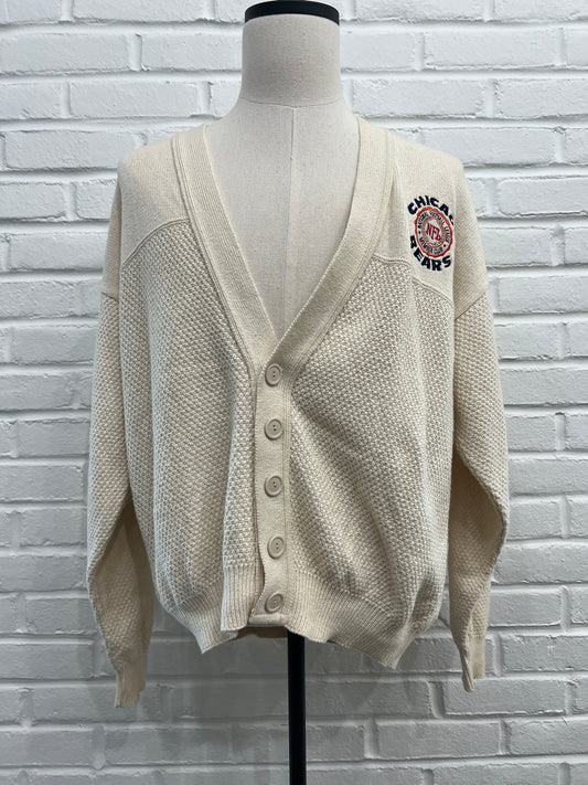 (Mens Medium) 90s Chicago Bears Cardigan Sweater