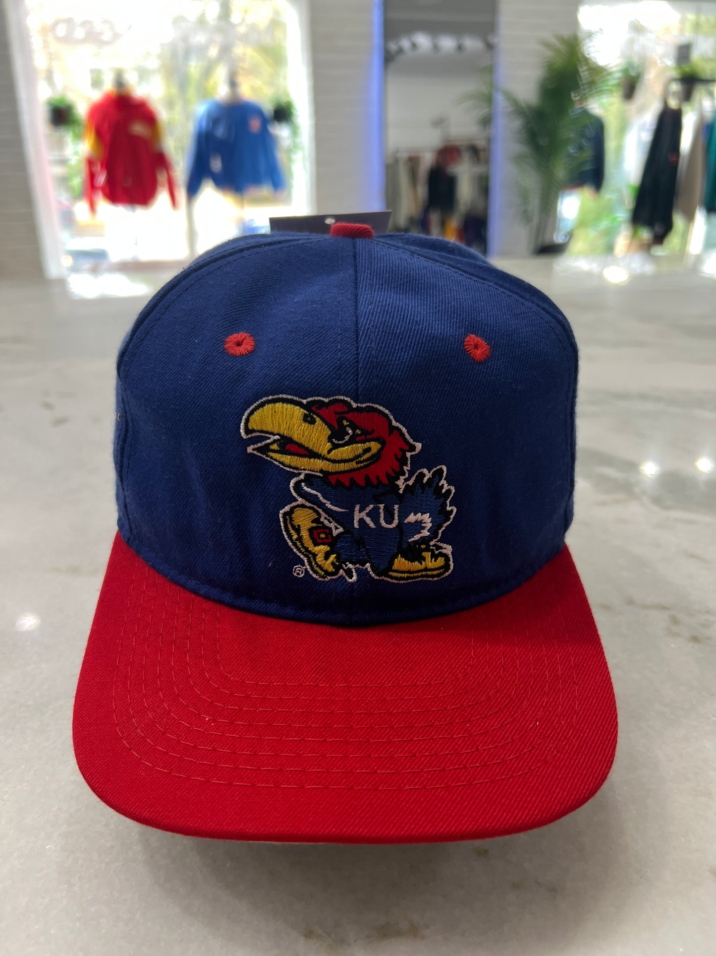 (Adult 7 1/8) Kansas University Fitted Hat