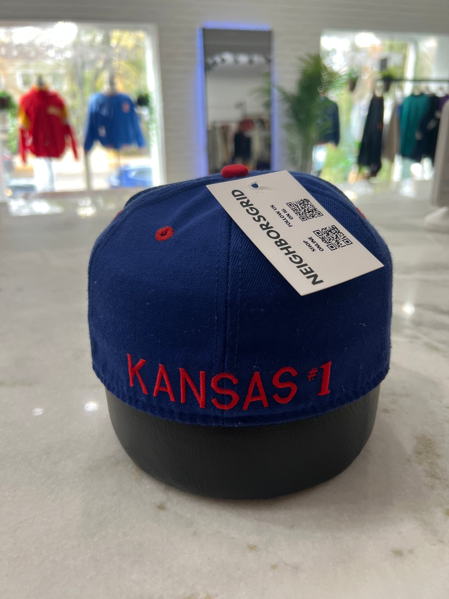 (Adult 7 1/8) Kansas University Fitted Hat