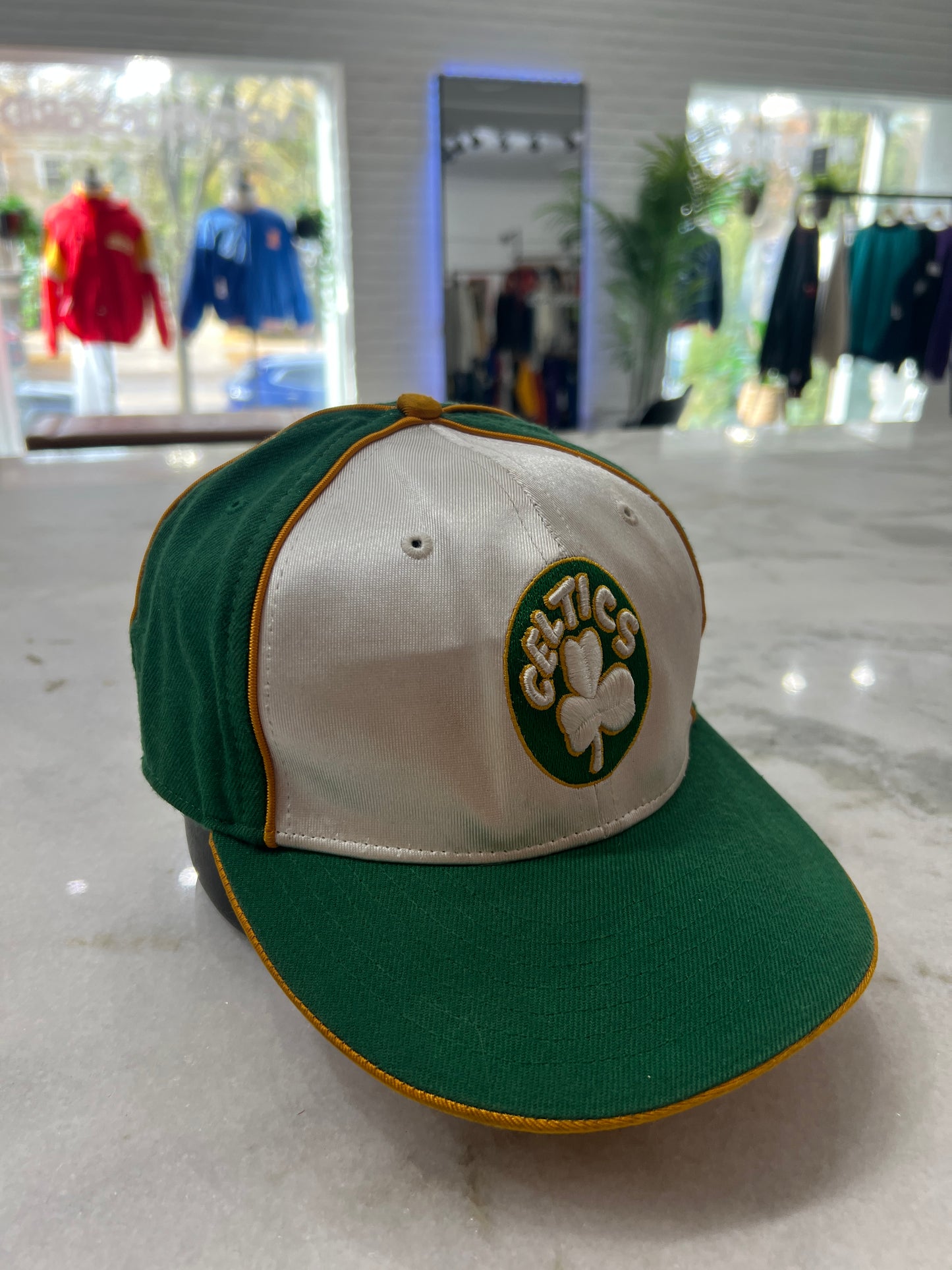 (Adult 7 3/8) Boston Celtics Fitted Hat