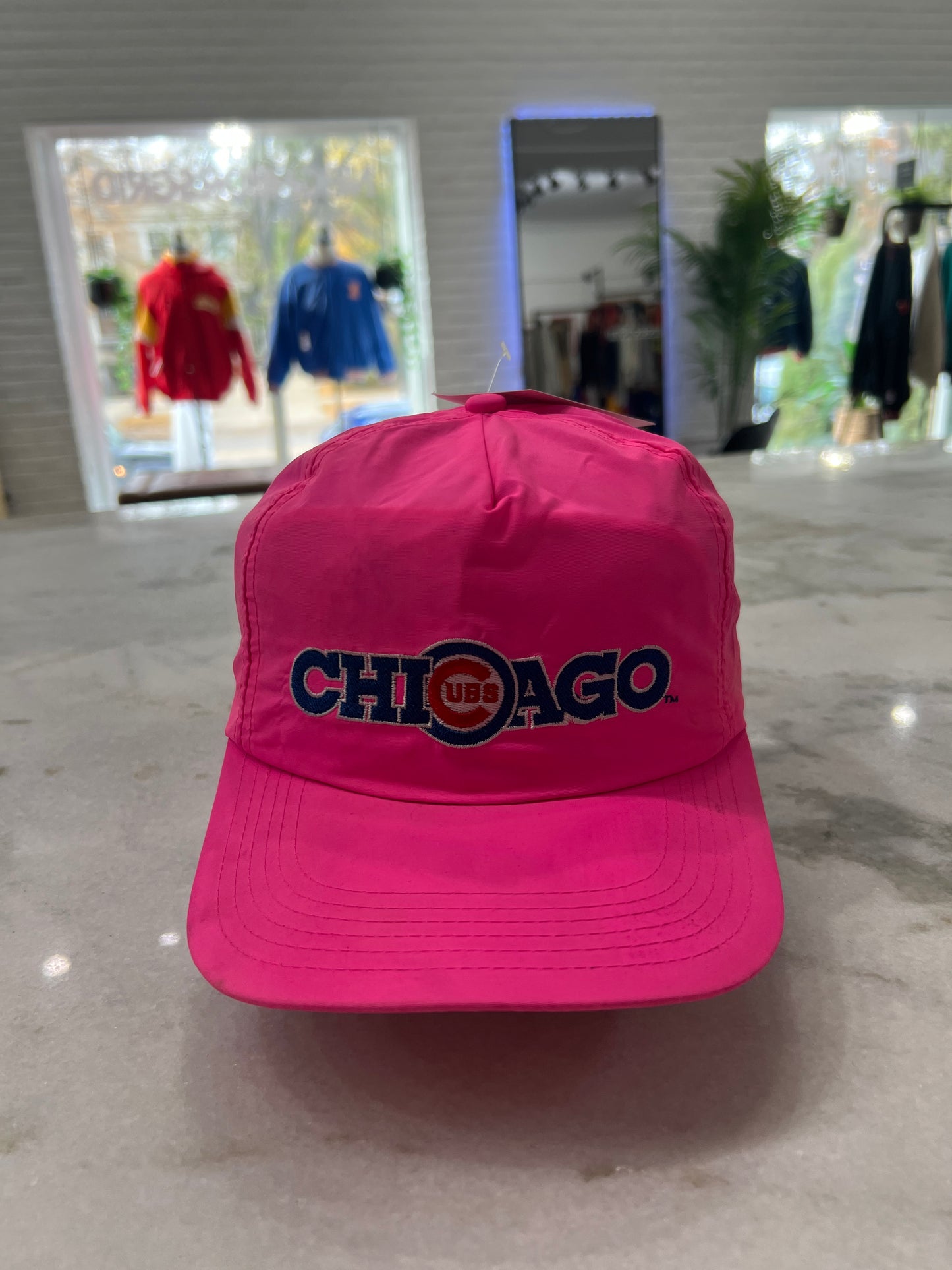 90s Chicago Cubs Neon Pink Hat