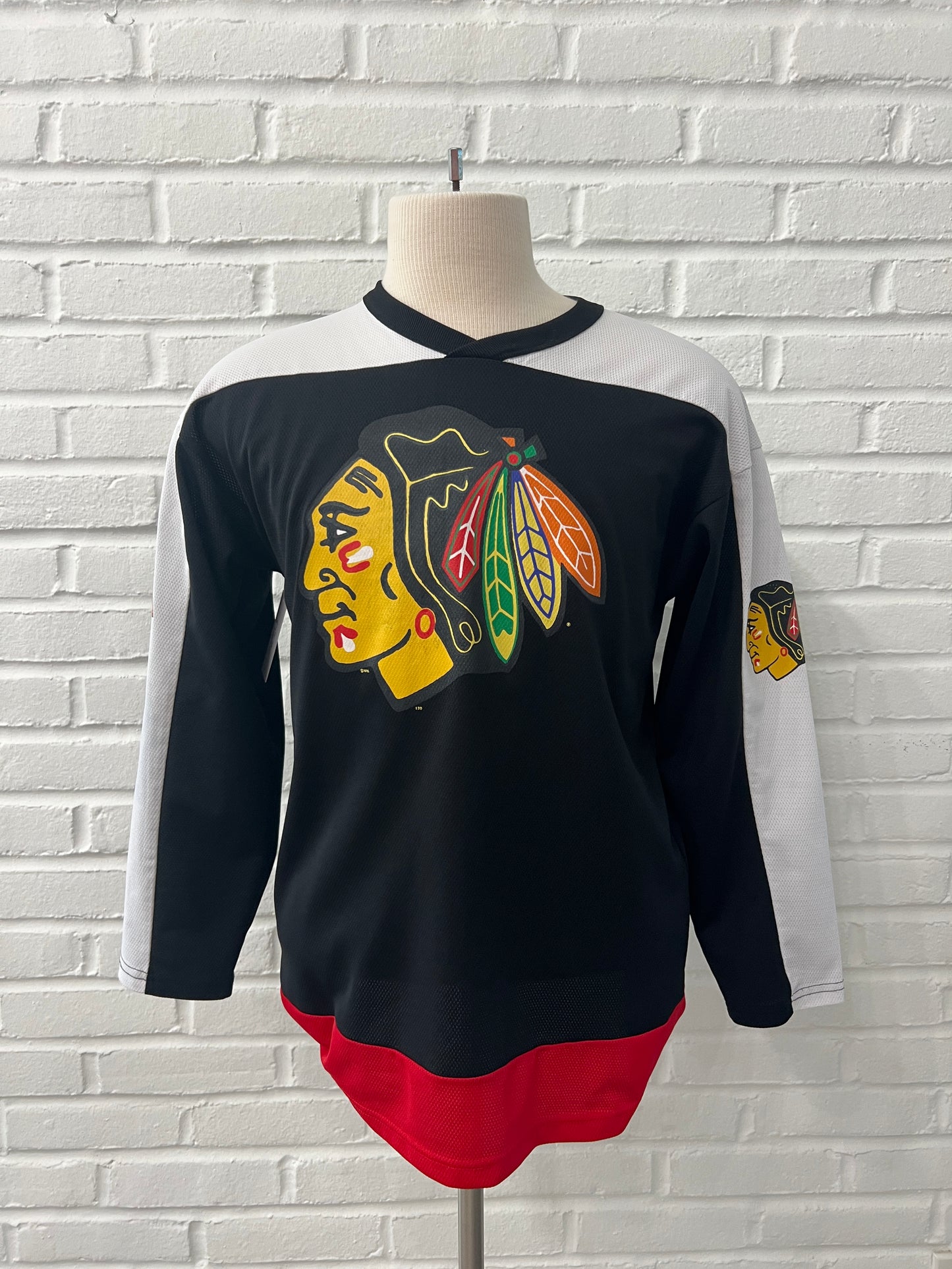 (Kids XL) 90s Chicago Blackhawks Blank Jersey