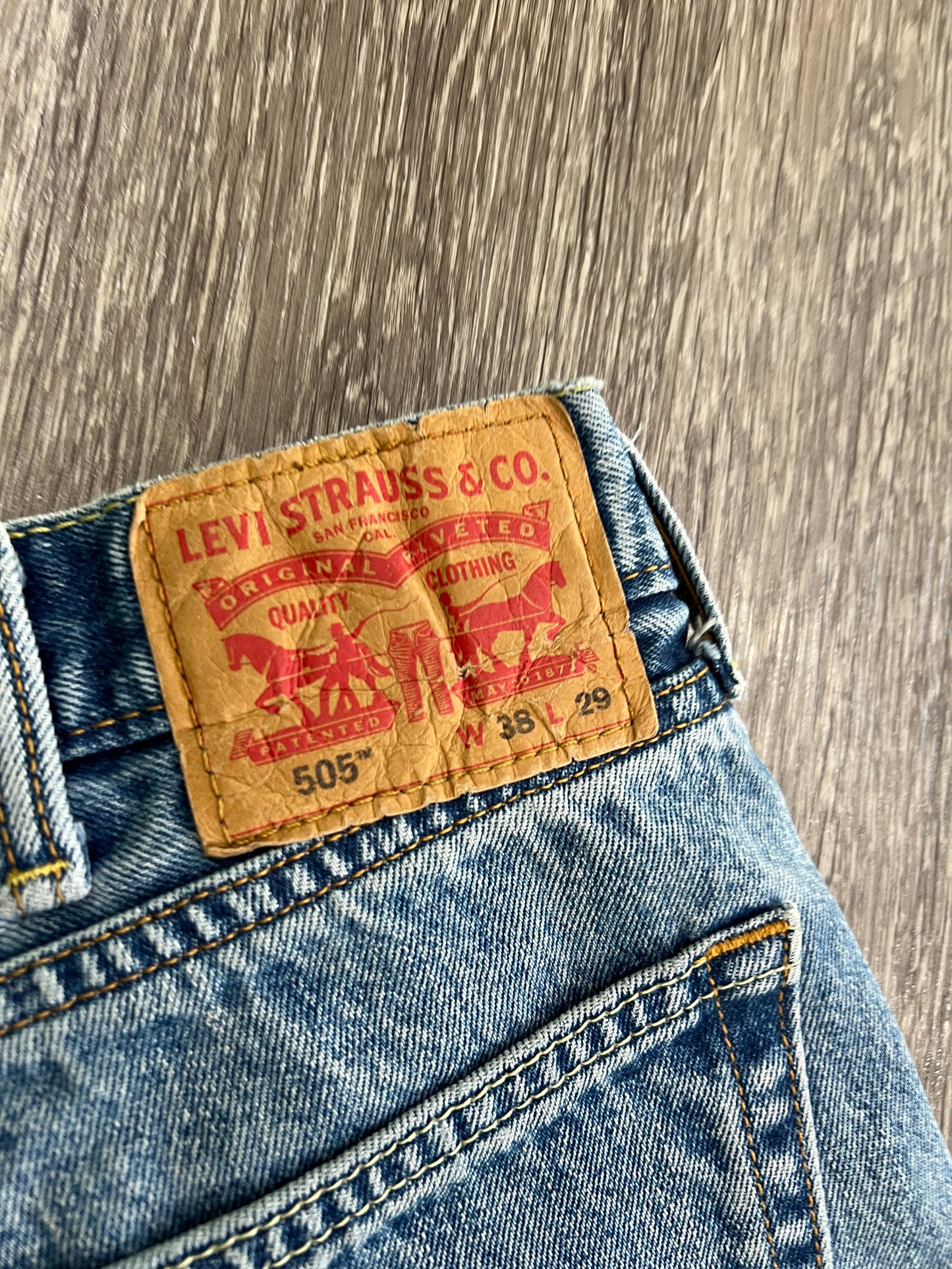 (Mens 38x29) Levis 505 Blue Denim Jeans