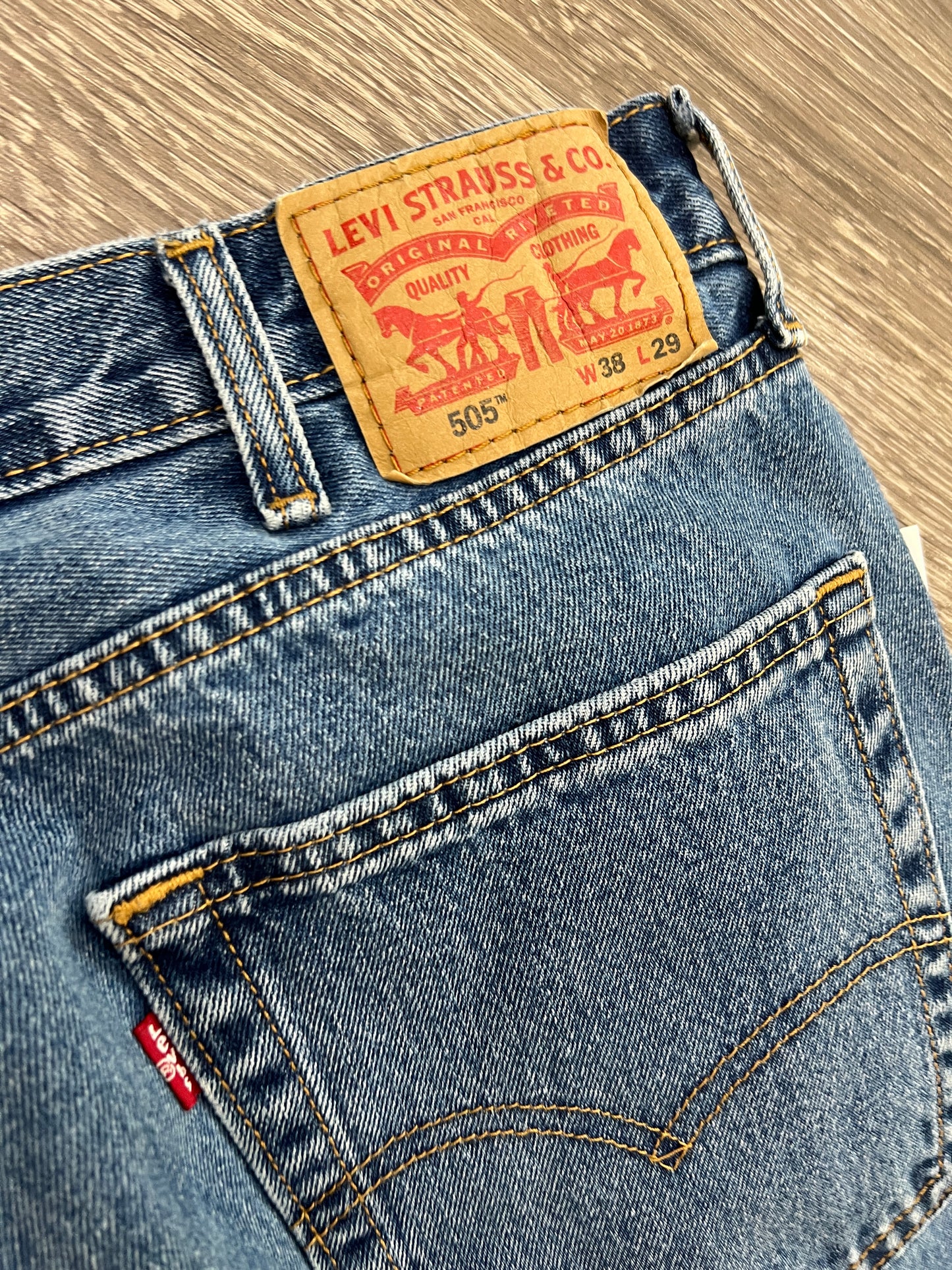 (Mens 38x29) Levis 505 Blue Denim Jeans