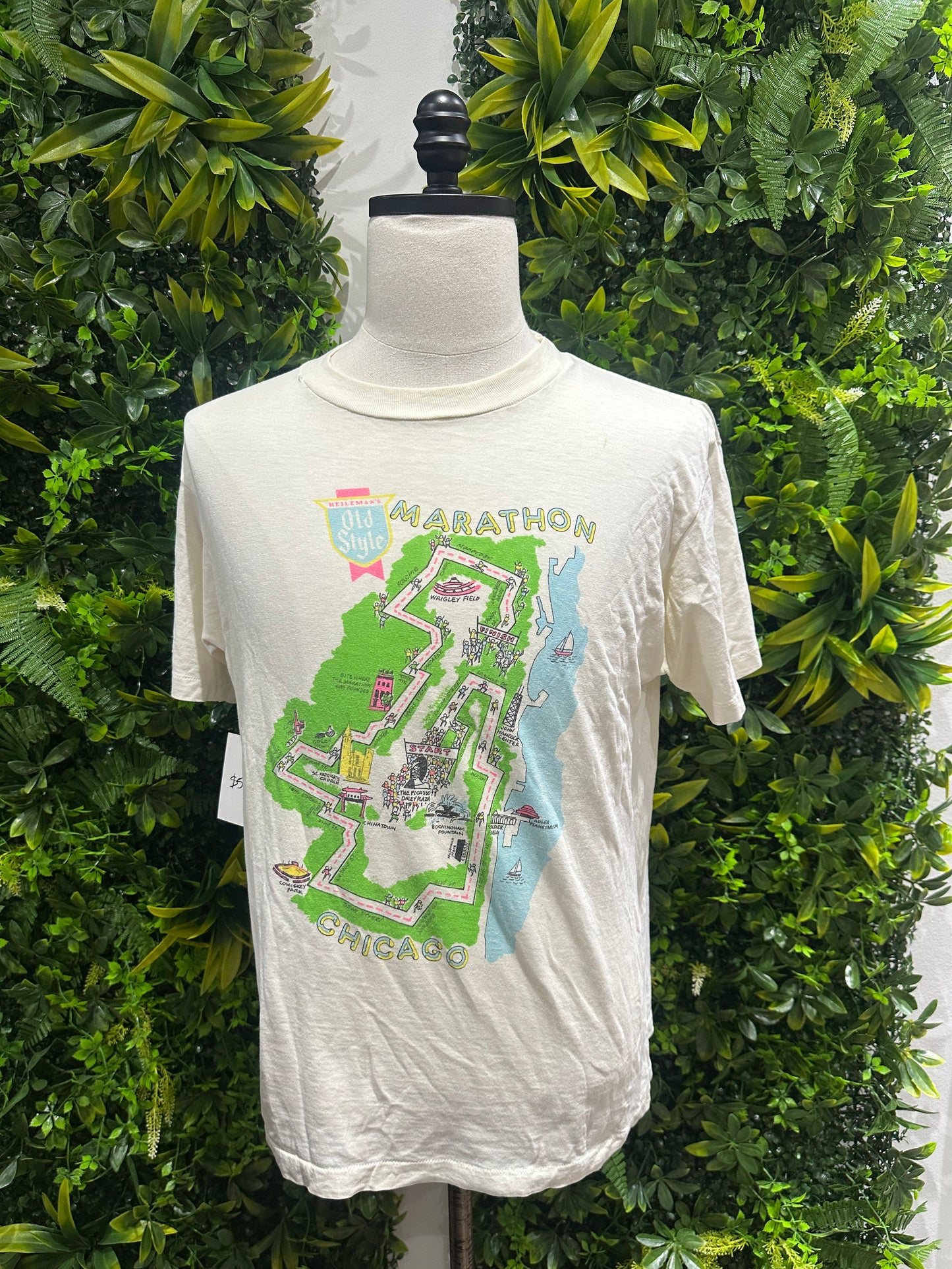 (Mens Medium) 90s Old Style Chicago Marathon Shirt 007