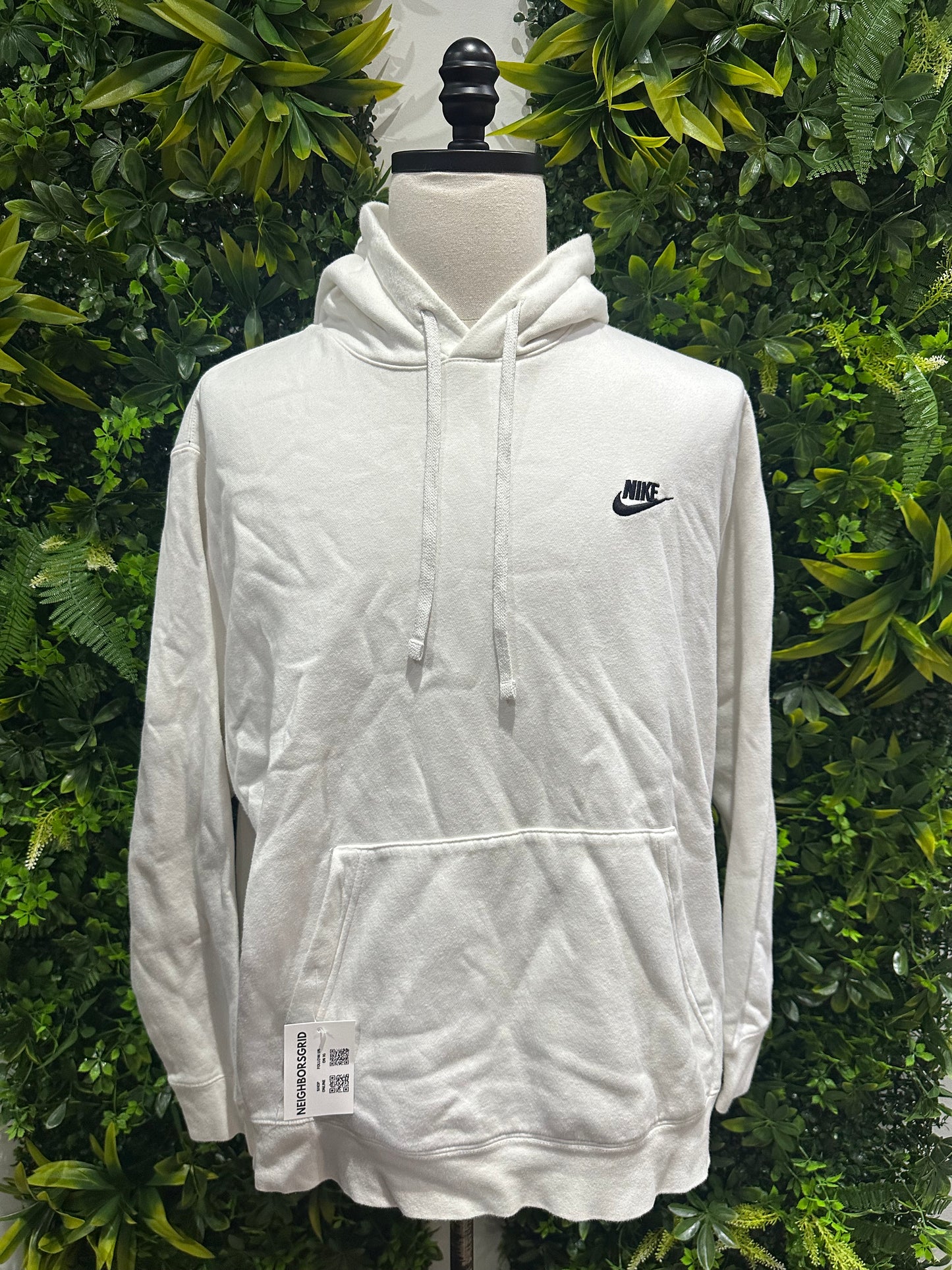 (Mens XL) Nike White Pull-Over Hoodie Sweatshirt 007