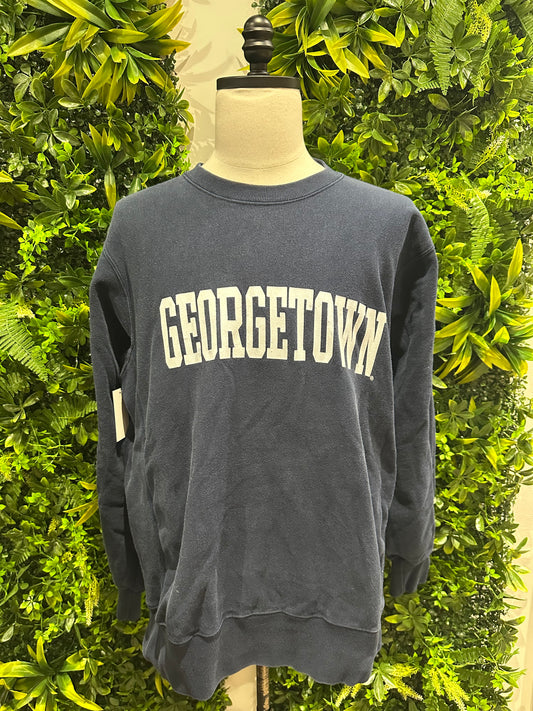 (Mens XL) 90s Gerogetown University Spell-Out Sweater 007