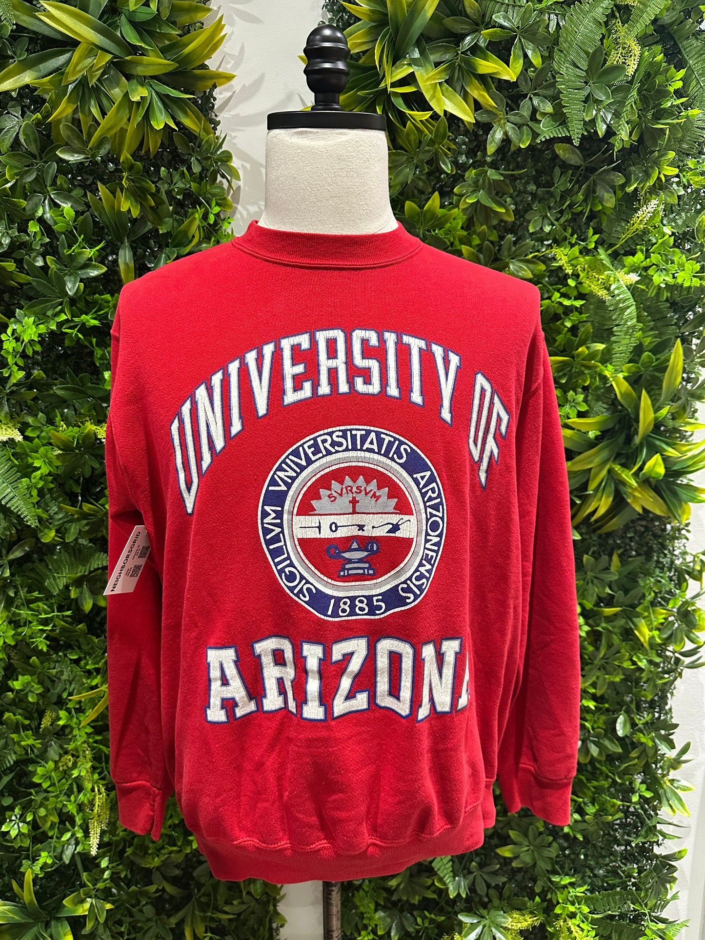 (Mens Lare) 90s University of Arizona Spell-Out Sweater 007