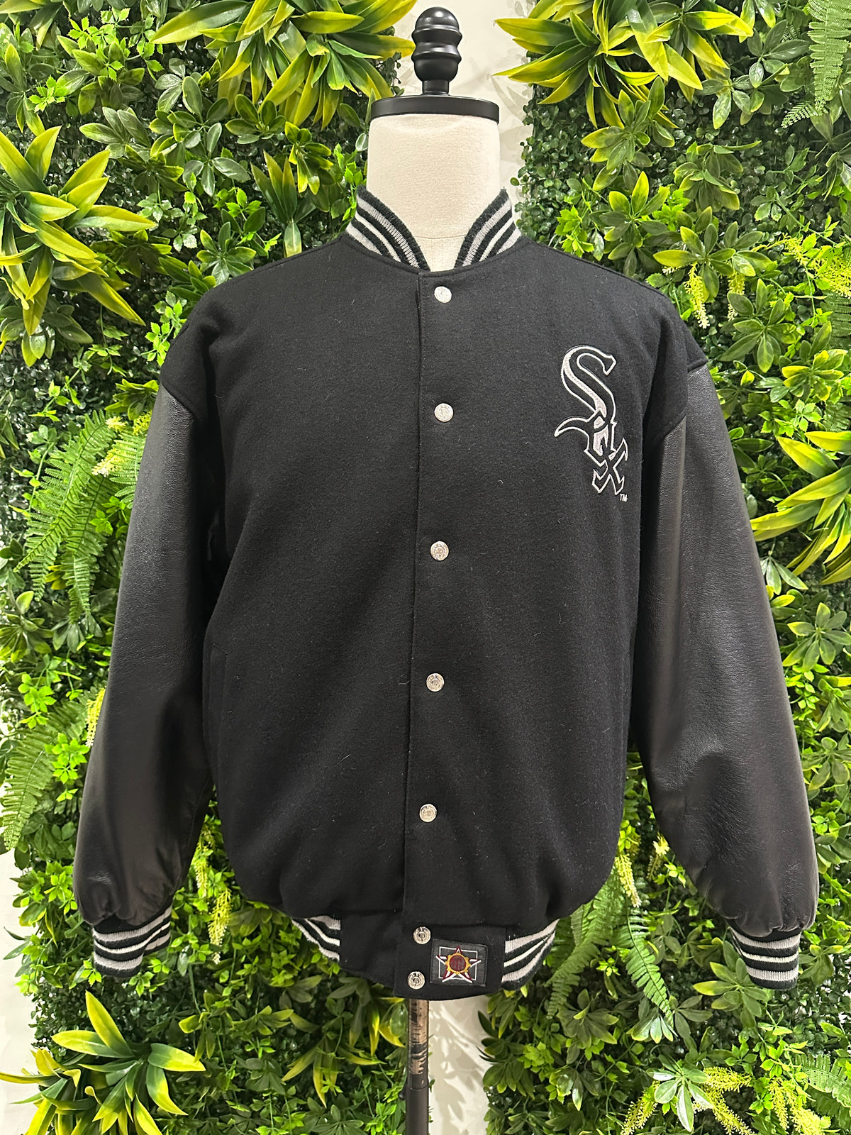 (Mens Small) 90s Chicago White Sox Reversible Varsity Jacket