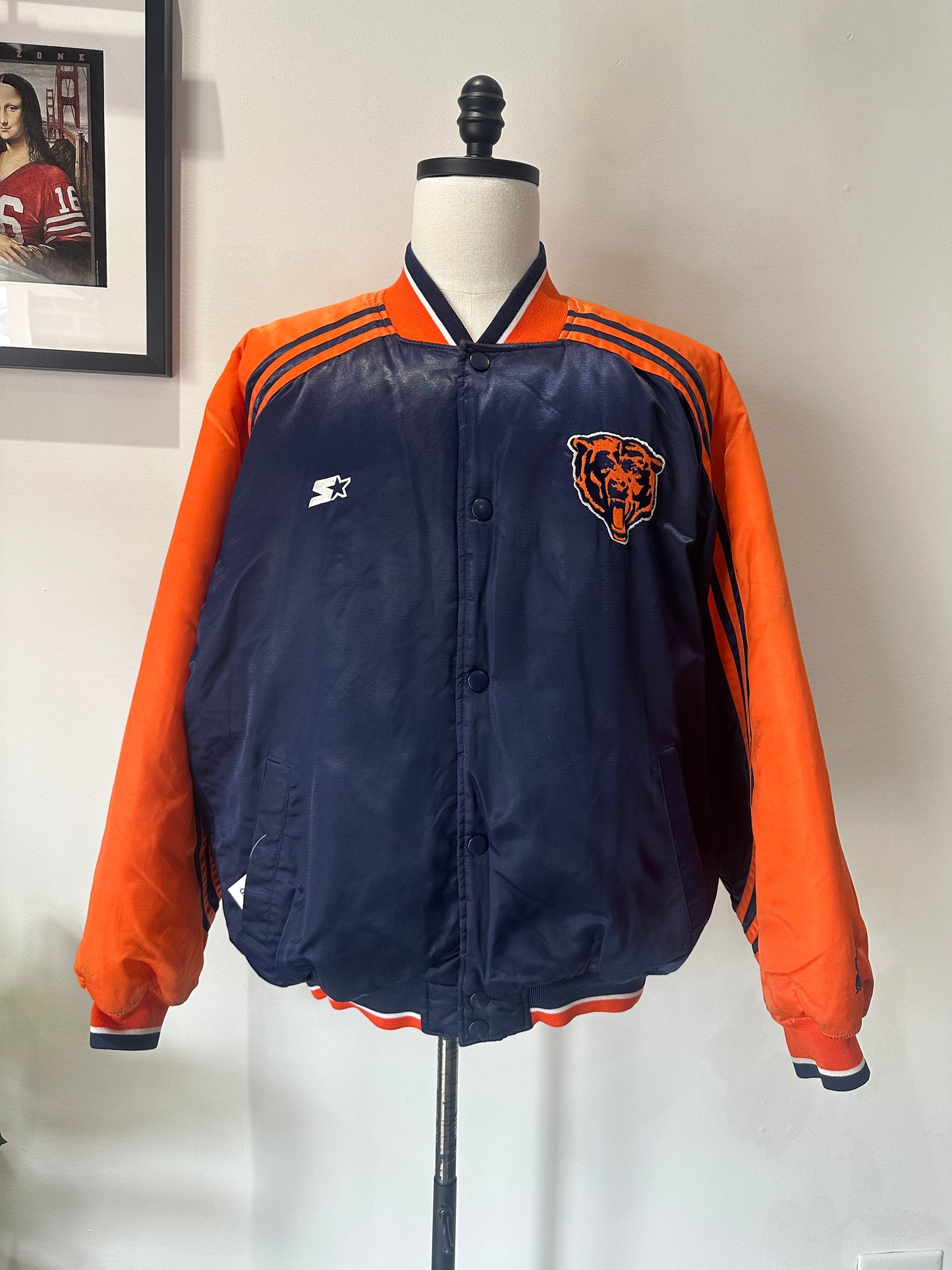 (Mens XL) 90s Starter Chicago Bears Bomber Jacket