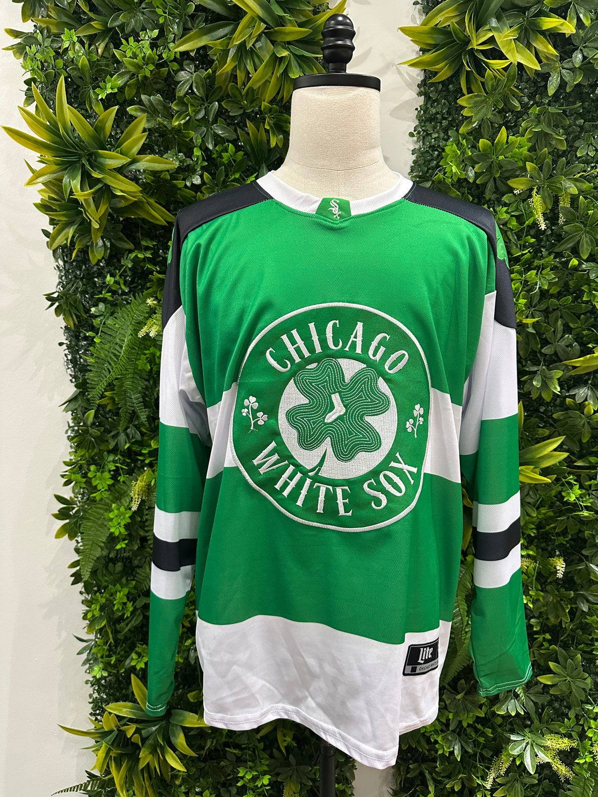 (Mens XL) MLB Chicago White Sox Irish Pride Hockey Jersey 007