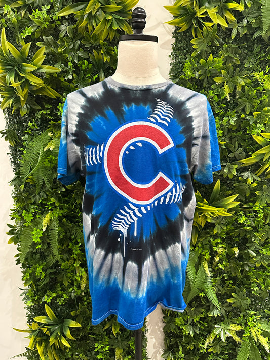 (Mens Large) MLB Chicago Cubs Tye-Dye Shirt 007