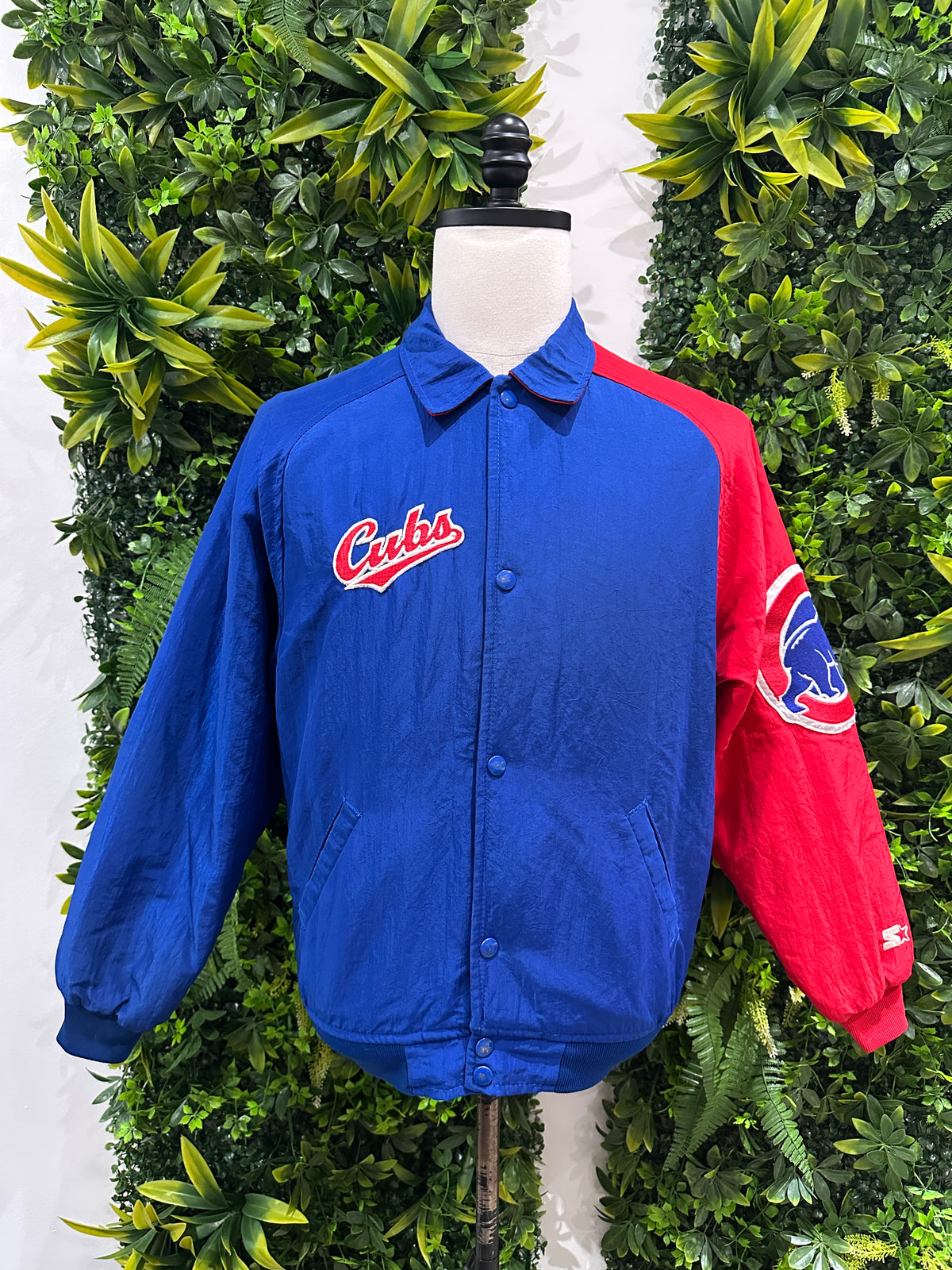 (Kids Large) 90s Starter Chicago Cubs Jacket 007
