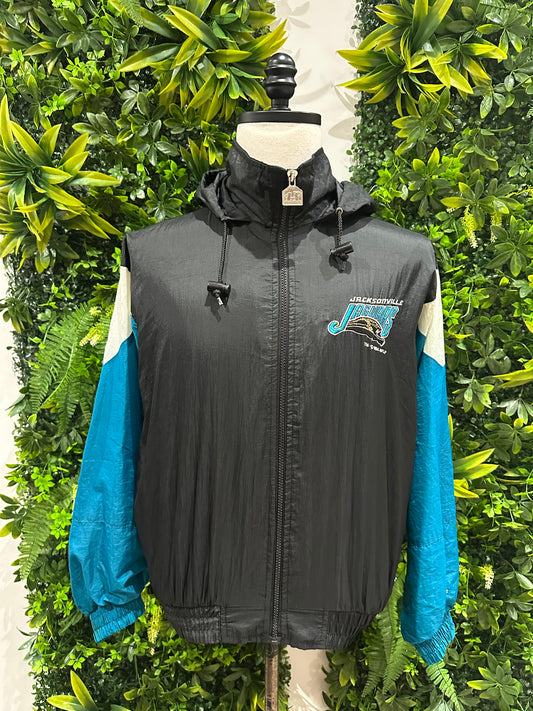 (Kids Large) 90s Jacksonville Jaguars Windbreaker 007