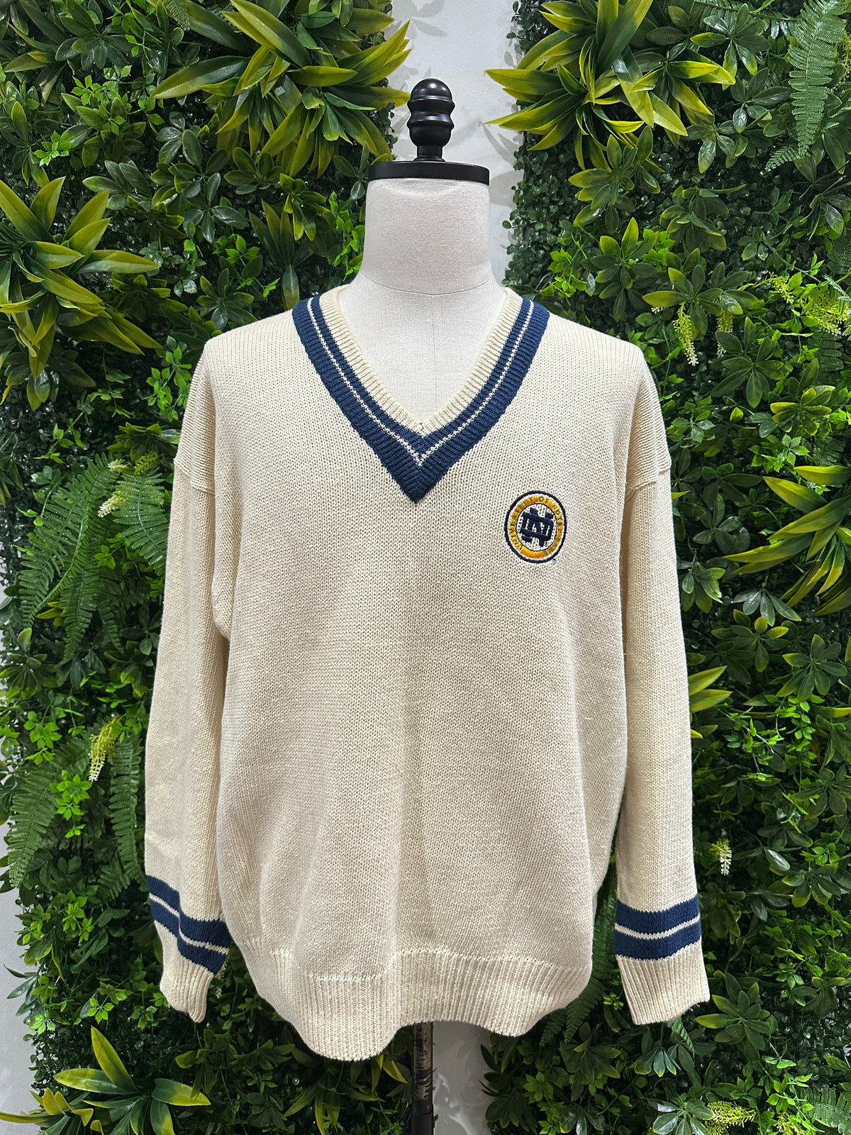 (Mens XL) 90s Notre Dame Knit Sweater 007