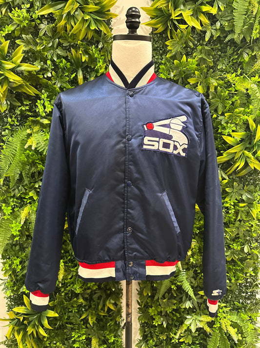 (Mens Large) 90s Starter Chicago White Sox Bomber Jacket