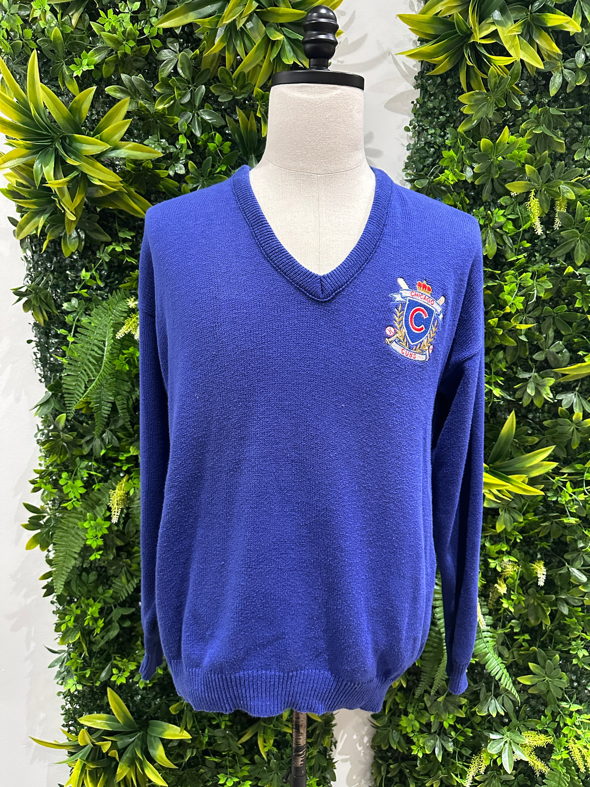 (Mens Large) 90s Chicago Cubs Knit Sweater