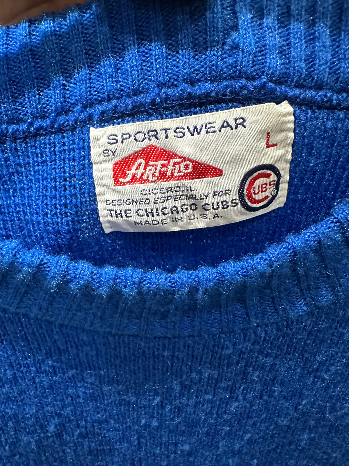 (Mens Large) 80s Chicago Cubs Knit Sweater