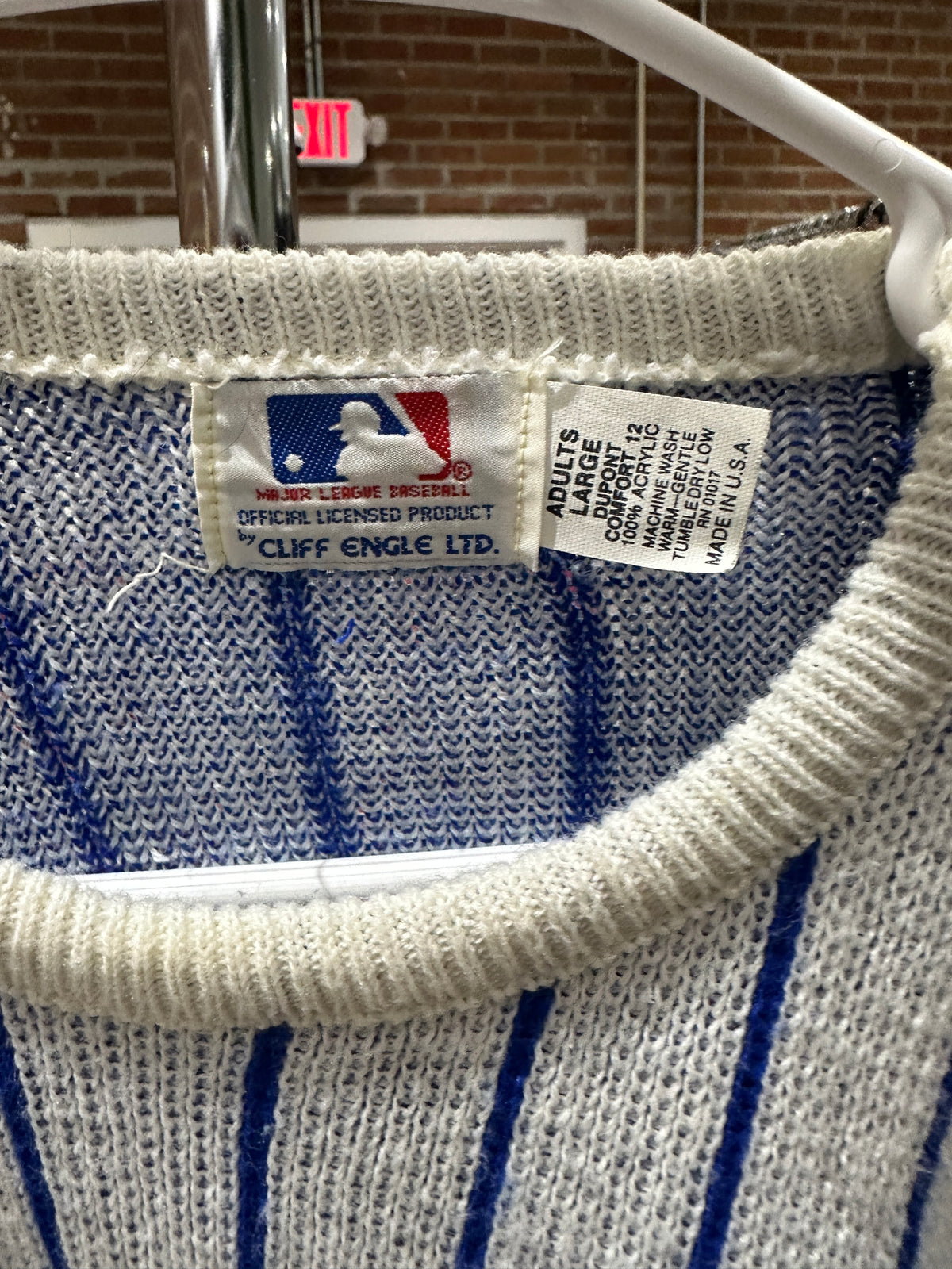 (Mens Large) 80s Cliff Engle Chicago Cubs Knit Sweater