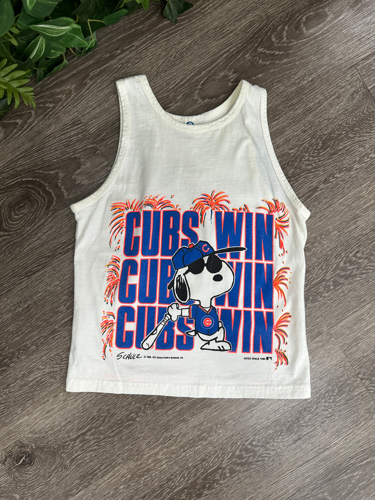 (Womens Small) 1989 Chicago Cubs 'Snoopy' Tank-Top