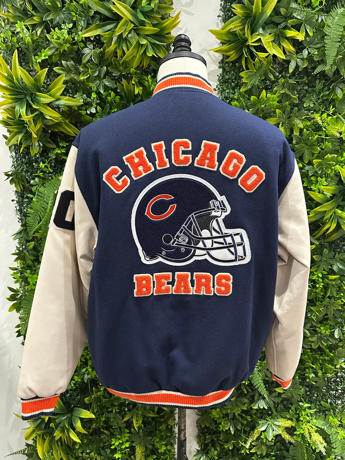 (Mens Large) NFL Chicago Bears Varsity Reversible Jacket 007