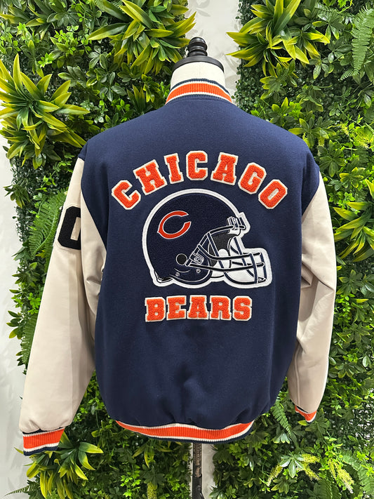 (Mens Large) NFL Chicago Bears Varsity Reversible Jacket 007
