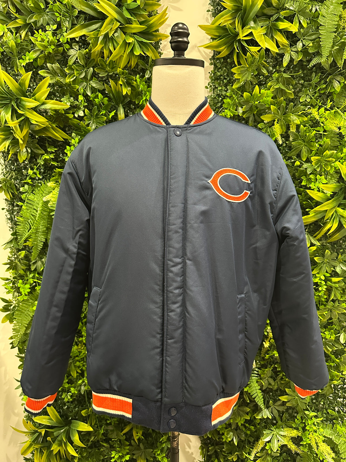 (Mens Large) NFL Chicago Bears Varsity Reversible Jacket 007