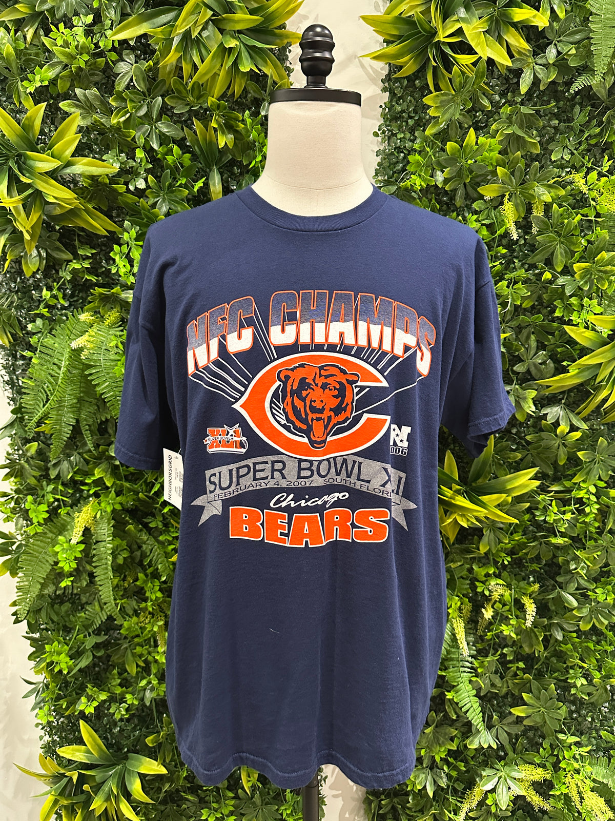 (Mens XL) 2006 Chicago Bears NFC Champs Spell-Out Shirt 007