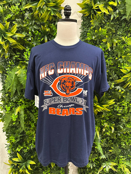 (Mens XL) 2006 Chicago Bears NFC Champs Spell-Out Shirt 007