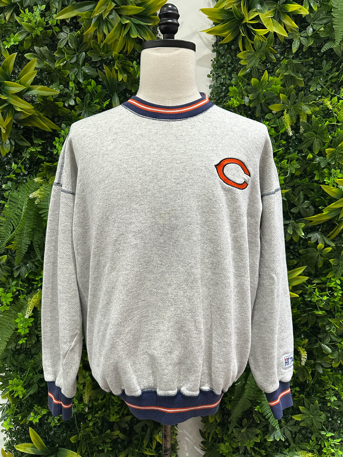 (Mens XL) 90s Chicago Bears Gray Sweater 007