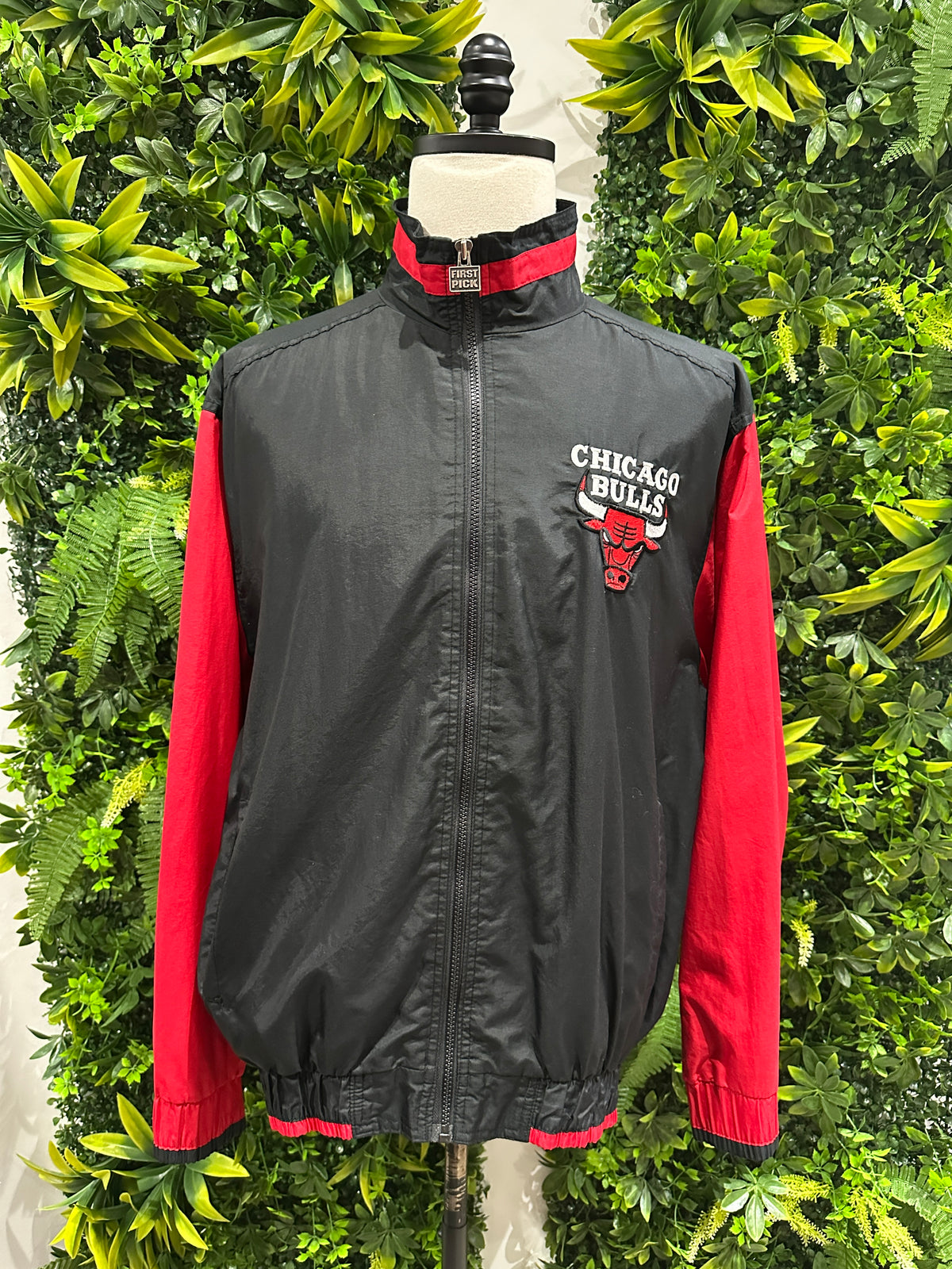 (Mens Large) 90s Chicago Bulls Zip-Up Windbreaker 007